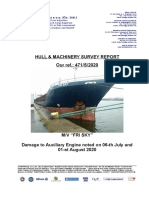 Hull & Machinery Survey Report - MV FRI SKY - Damage To Auxiliary Engine Ref. 471-S-2020