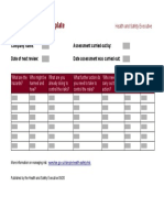 Risk Assessment Template: Company Name: Assessment Carried Out By: Date of Next Review: Date Assessment Was Carried Out