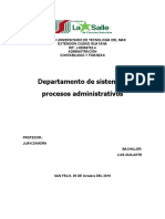 Departamento de Sistema y Procesos Administrativos