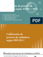 Calificación de Proceso de Soldadura Según ASME y AWS
