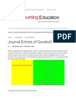 Journal Entries of Goodwill: Type Your Audience Targeting Rule Here