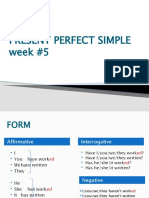 Present Perfect Simple Week #5: English Vi
