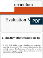Curriculum Evaluation Model