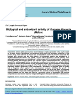 Biological and Antioxidant Activity of Gunnera Tinctoria (Nalca)