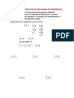 Adición y Sustracción de Fracciones Heterogéneas