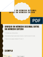 Dividir Un Número Decimal Entre Un Número Entero