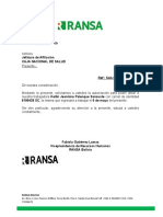 Carta Solicitud Afiliación RANSA Mayo