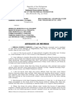 Affidavit of Witness Imelda Subido Cabildo PNP VS Monotilla Et Al