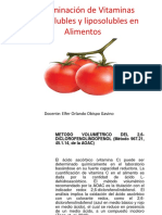 Clase 13 - Determinación de Vitaminas Hidrosolubles y Liposolubles en Alimentos