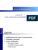 Applications For Management: Scale Construction and Reliability Analysis