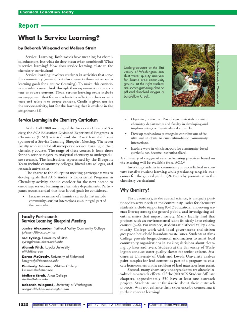 2000 What Is Service Learning | PDF | Service Learning | Curriculum