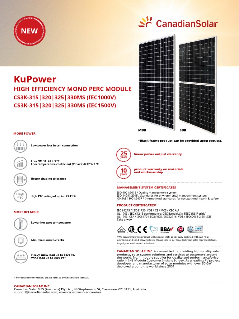 High Efficiency Mono PERC Solar Modules | PDF | Solar Panel | Fuse ...