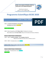 JCgqUwpY4mQ - Programme Scientifique Préliminaire 8CISE 2020 + Liste Communications + Index Auteurs