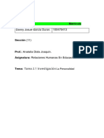 Tarea 2.1 Investigación La Personalidad