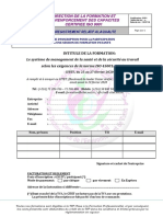 Bulletin D'inscription ISO 45001 PDF