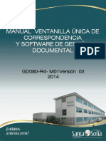 Manual Ventanilla Unica Correspondecia y Software de Gestion Documental GD080 R4 M01 VERSION02 2014