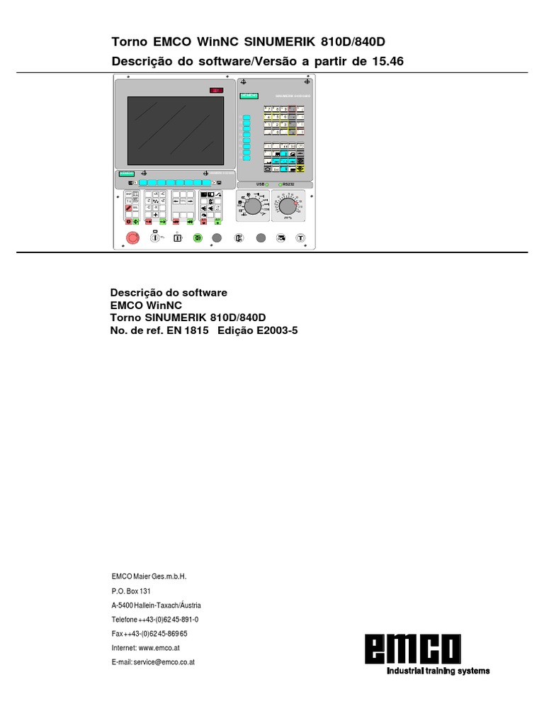 01 Sinumerik - 840D - Turn | PDF | PCs (computadores) | Máquinas
