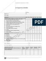 Sample Copy: Daily Site Vehicle/Plant Inspection Schedule