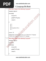 C Language Questions Answers Explanation PDF