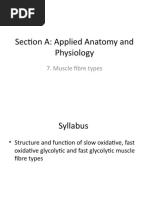 Section A: Applied Anatomy and Physiology: 7. Muscle Fibre Types