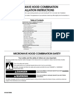 Microwave Hood Combination Installation Instructions