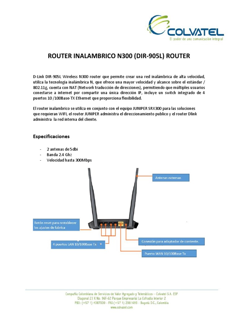 Manual Router Inalmabrico Dlink N300 - Router | PDF | Enrutador ...