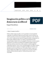 Emmelheinz, Irmgard - Imaginación Política en La Democracia Neoliberal - Campo de Relámpagos