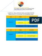 Jadwal Executive 1