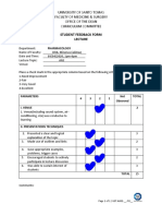 Student Feedback Form: University of Santo Tomas Faculty of Medicine & Surgery Office of The Dean Curriculum Committee