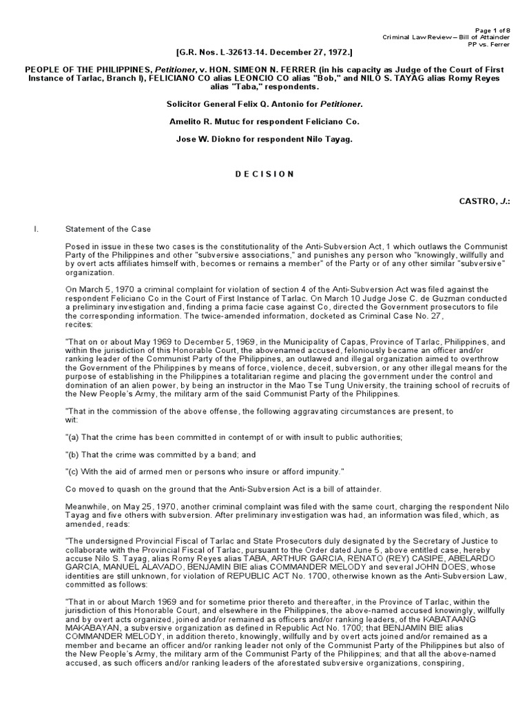 What Is The Bill Of Attainder Clause