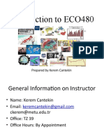 Introduction To ECO480 (Online Version)