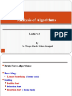 Analysis of Algorithms: by Dr. Waqas Haider Khan Bangyal