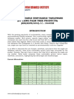 Project Report On Biodegradable Disposable Tableware (By Using Palm Tree Products)