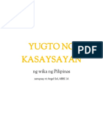 Angel Sol - Yugto NG Kasaysayan