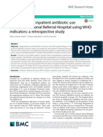 Assessment of Inpatient Antibiotic Use in Halibet National Referral Hospital Using WHO Indicators: A Retrospective Study