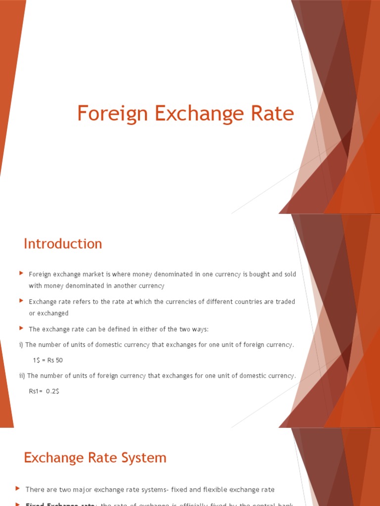 Foreign Exchange Rate PDF Floating Exchange Rate Exchange Rate