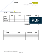 Insert Department SOP No: (Insert Number) SOP Title: Database Design (Using Excel)