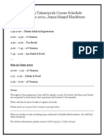 Aqeedah Tahawiyyah Course Schedule Final