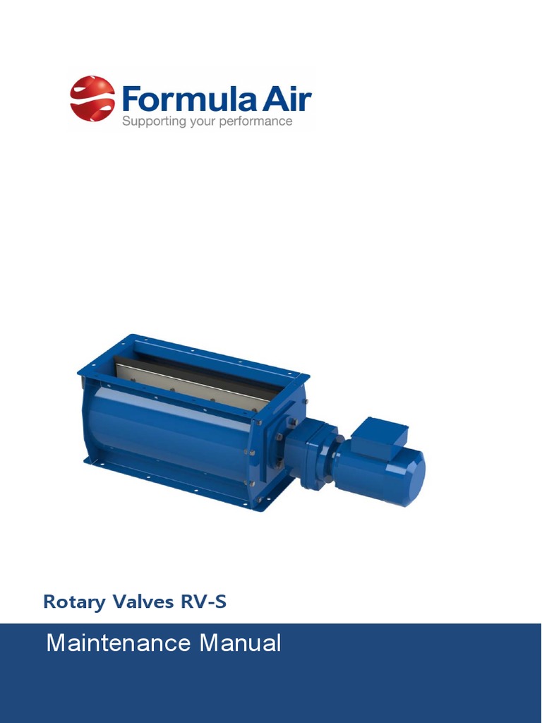 RV Rotary Valves Maintenance Manual PDF Valve Electric Motor