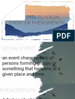 Reacting To Social Event or Phenomenon
