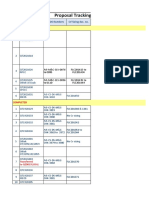 Proposal Tracking Sheet