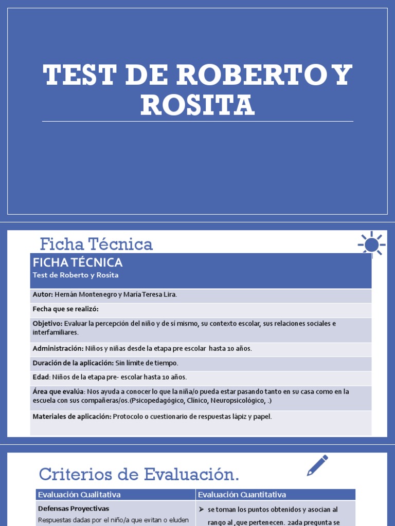 Test de Roberto y Rosita y Bender | PDF | Naturaleza