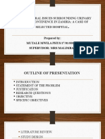 Socio-Cultural Issues Surrounding Urinary Stress Incontinence in Zambia: A Case of Selected Hospital