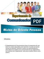 DEPARTAMENTO DE COMUNICACIONES MOP-UPS