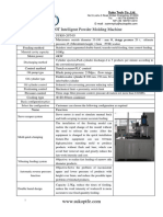 20T Intelligent Powder Molding Machine: Model SUKO-20T-05 Application Range Maximum Maximum Feeding Method 1000g 4KW