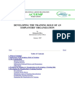 Act/Emp: Developing The Training Role of An Employers' Organization