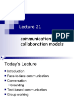 HCI Lecture 21 Communication and Collaboration Models