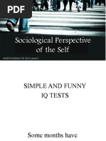 Sociological Perspective of The Self