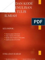 Etika Dan Kode Etik Penulisan Karya Tulis Ilmiah