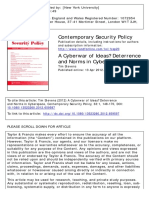 Contemporary Security Policy: To Cite This Article: Tim Stevens (2012) A Cyberwar of Ideas? Deterrence